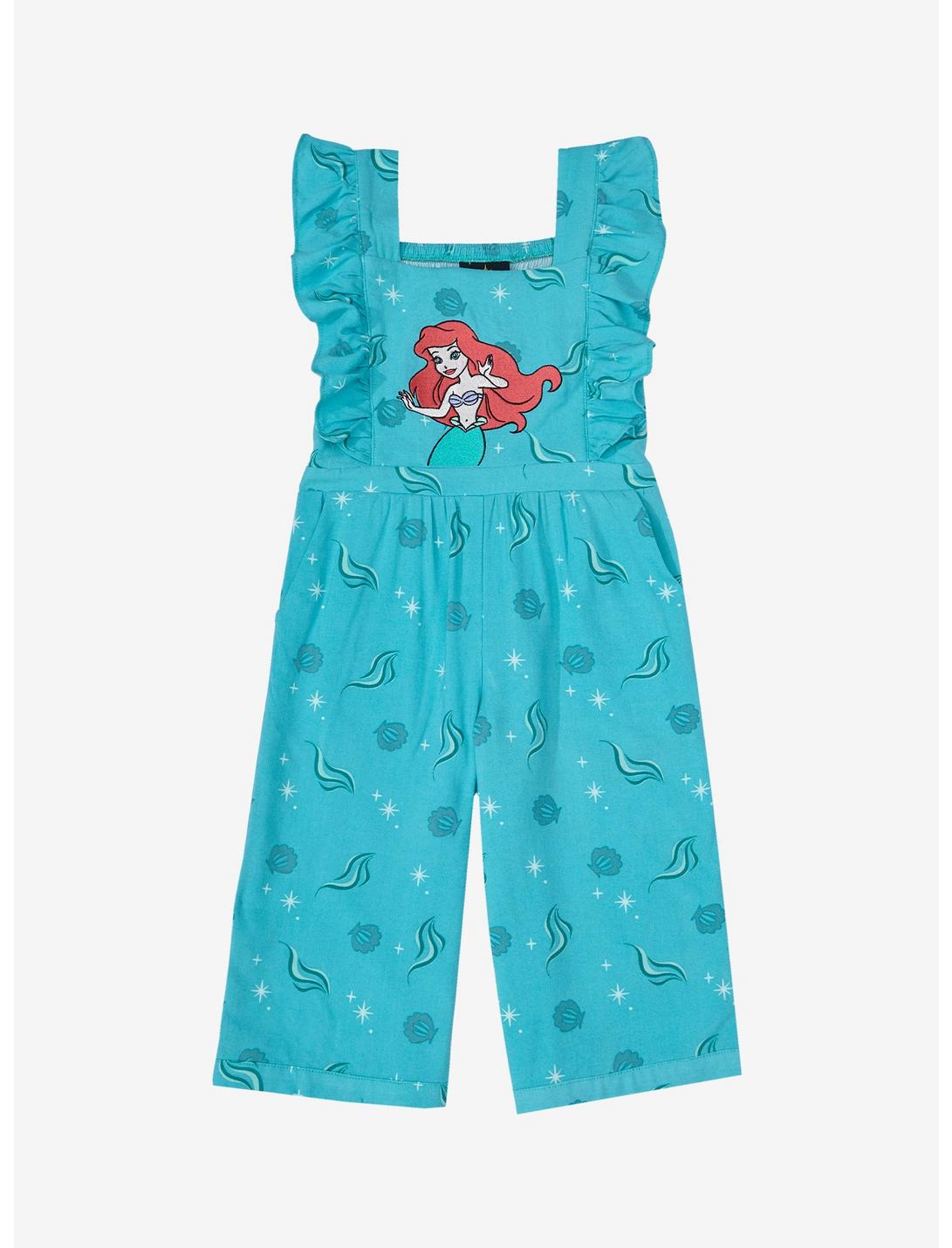 Disney The Little Mermaid Ariel Toddler Ruffle Romper - BoxLunch Exclusive, OCEAN, hi-res