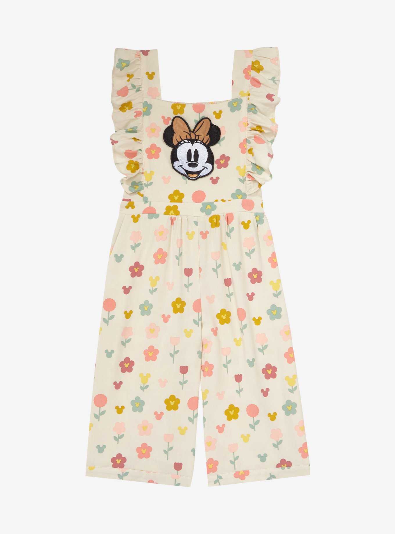 Disney Minnie Mouse Floral Toddler Ruffle Romper - BoxLunch Exclusive, , hi-res