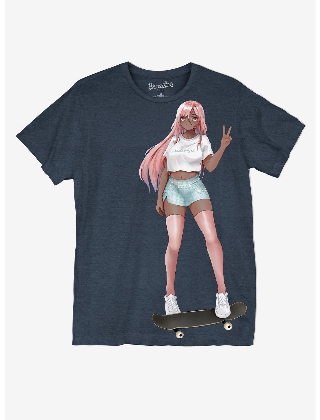 Proper Gnar Skateboard Girl T-Shirt, BLUE, hi-res