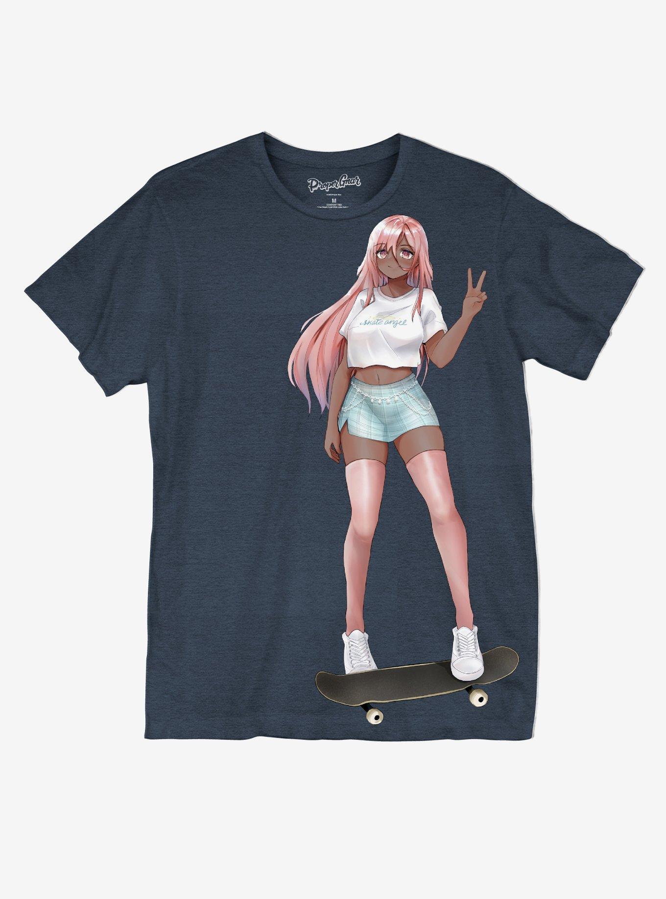 Proper Gnar Skateboard Girl T-Shirt, BLUE, hi-res