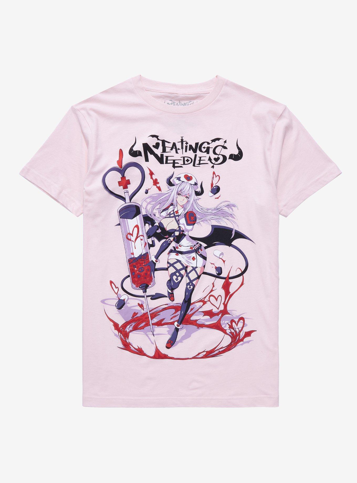 Eating Needles Nurse T-Shirt, PINK, hi-res