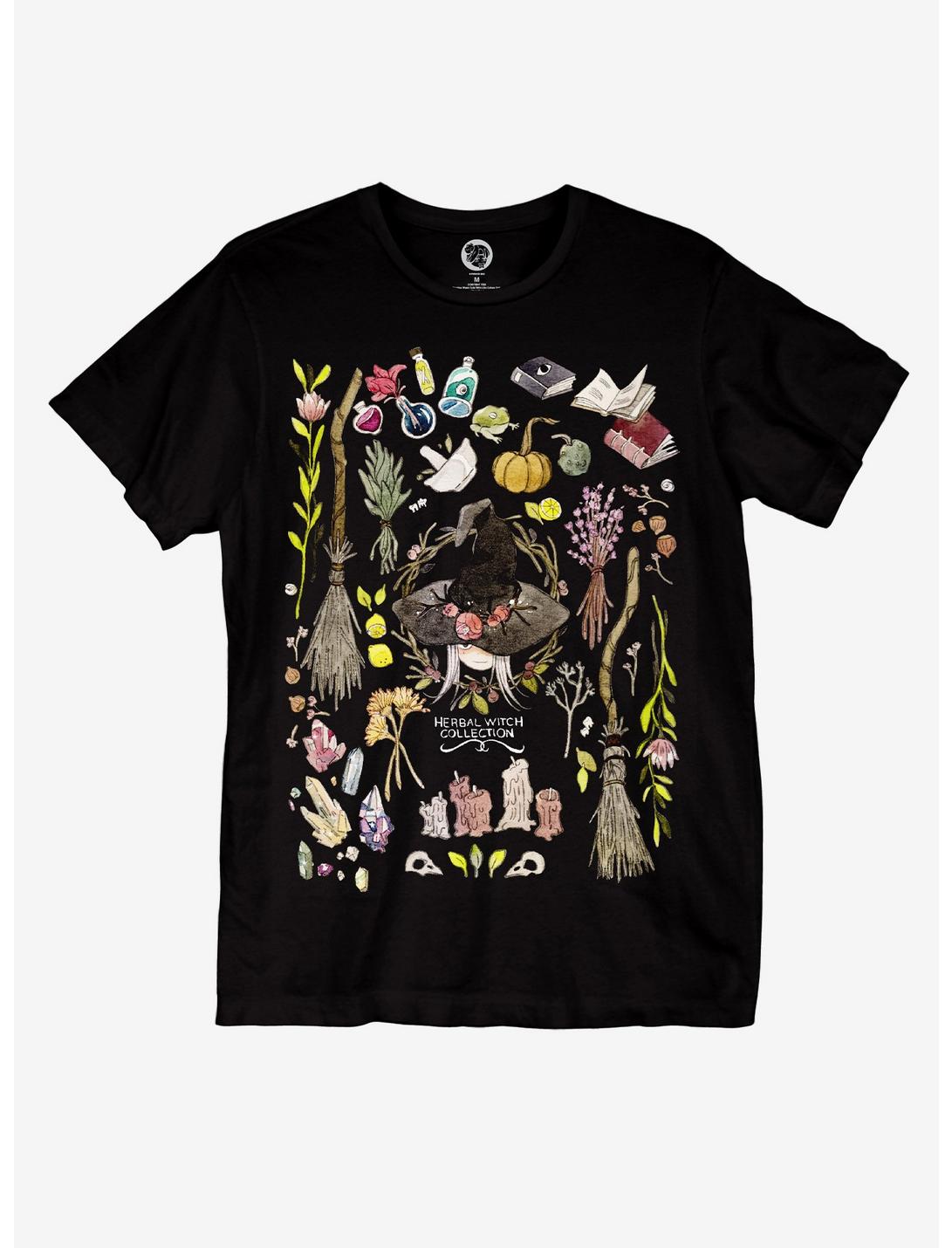 Herbal Witch T-Shirt By Parakid, BLACK, hi-res