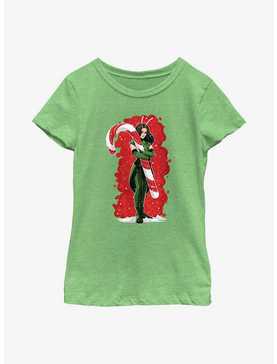 Marvel Guardians of the Galaxy Holiday Special Mantis Candy Cane Hug Youth Girls T-Shirt, , hi-res