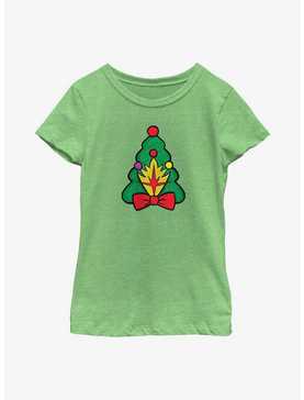 Marvel Guardians of the Galaxy Holiday Special Christmas Tree Badge Youth Girls T-Shirt, , hi-res
