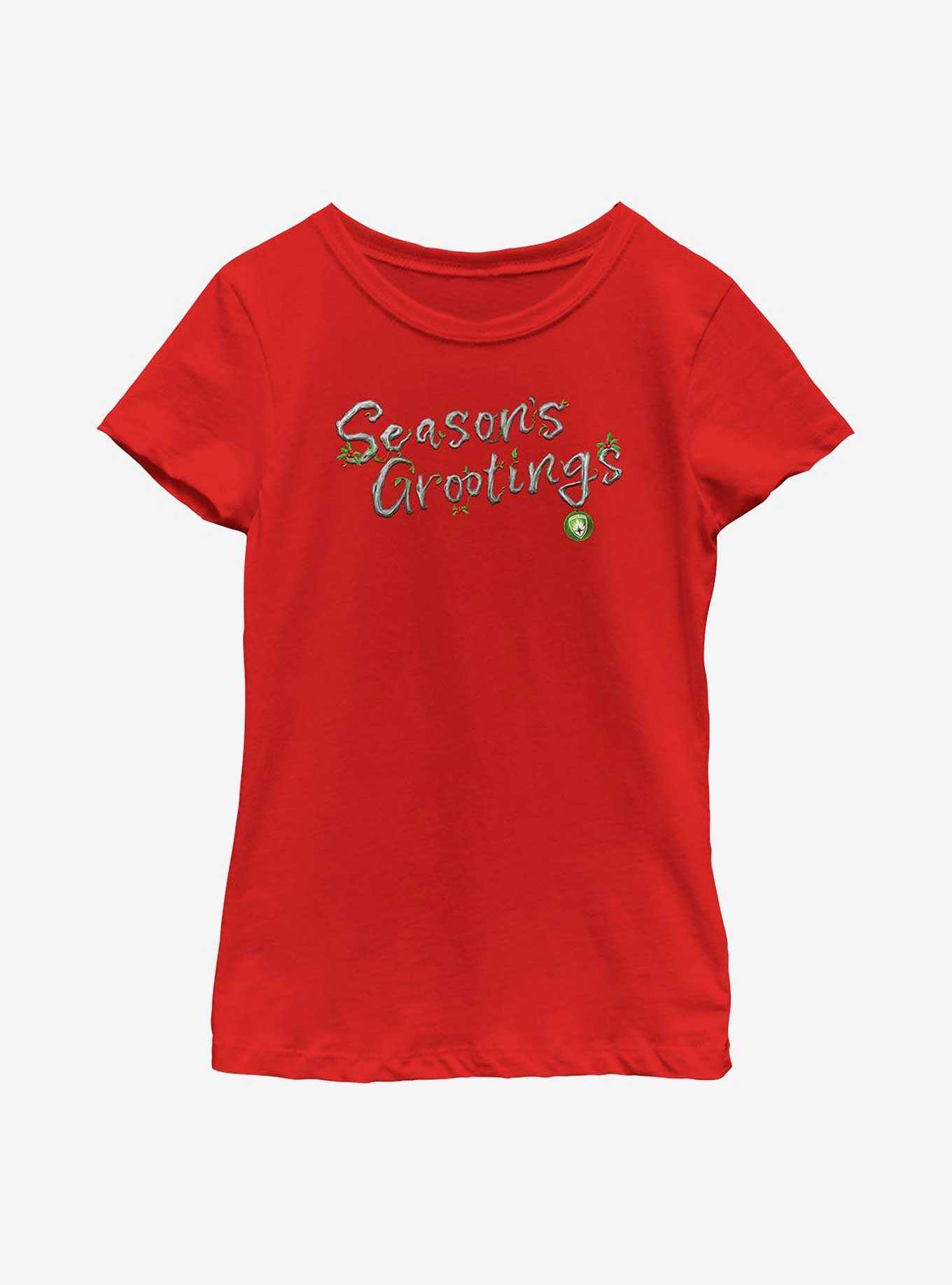 Marvel Guardians of the Galaxy Holiday Special Seasons Grootings Youth Girls T-Shirt, , hi-res