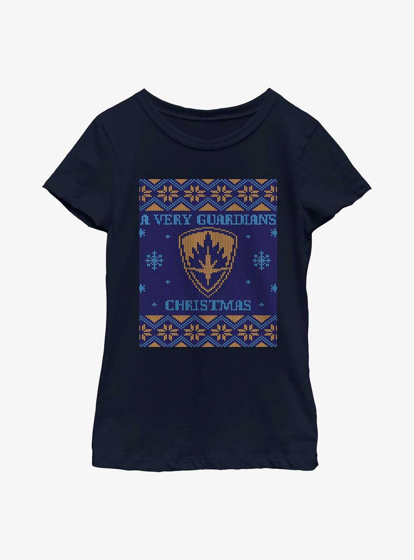 Marvel Guardians of the Galaxy Holiday Special Ugly Christmas Sweater Youth Girls T-Shirt