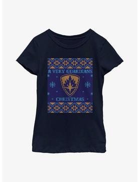 Marvel Guardians of the Galaxy Holiday Special Ugly Christmas Sweater Youth Girls T-Shirt, , hi-res