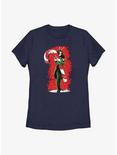 Marvel Guardians of the Galaxy Holiday Special Mantis Candy Cane Hug Womens T-Shirt, NAVY, hi-res