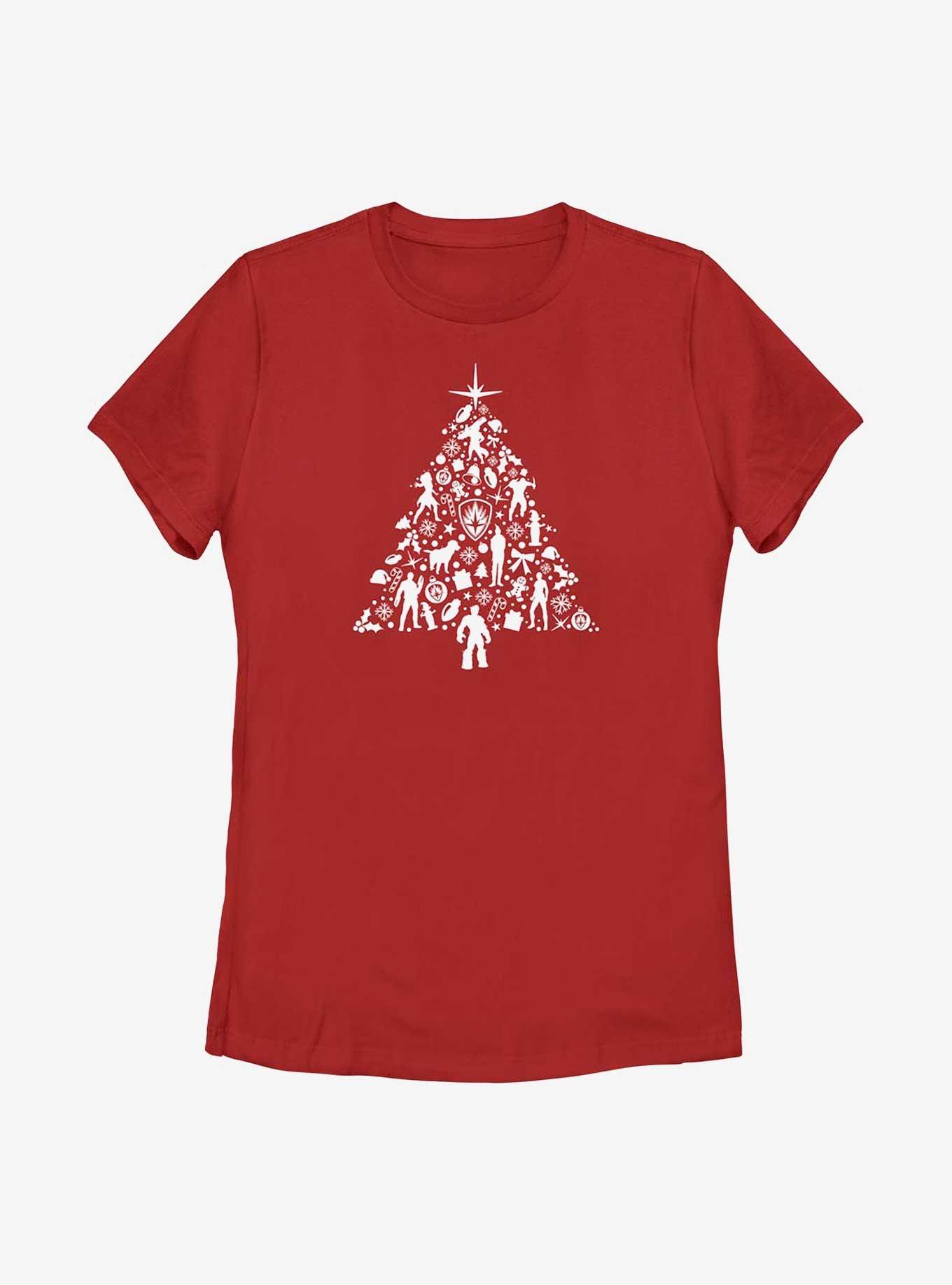 Marvel Guardians of the Galaxy Holiday Special Holiday Tree Womens T-Shirt, , hi-res