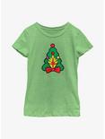 Marvel Guardians of the Galaxy Holiday Special Christmas Tree Badge Youth Girls T-Shirt, GRN APPLE, hi-res
