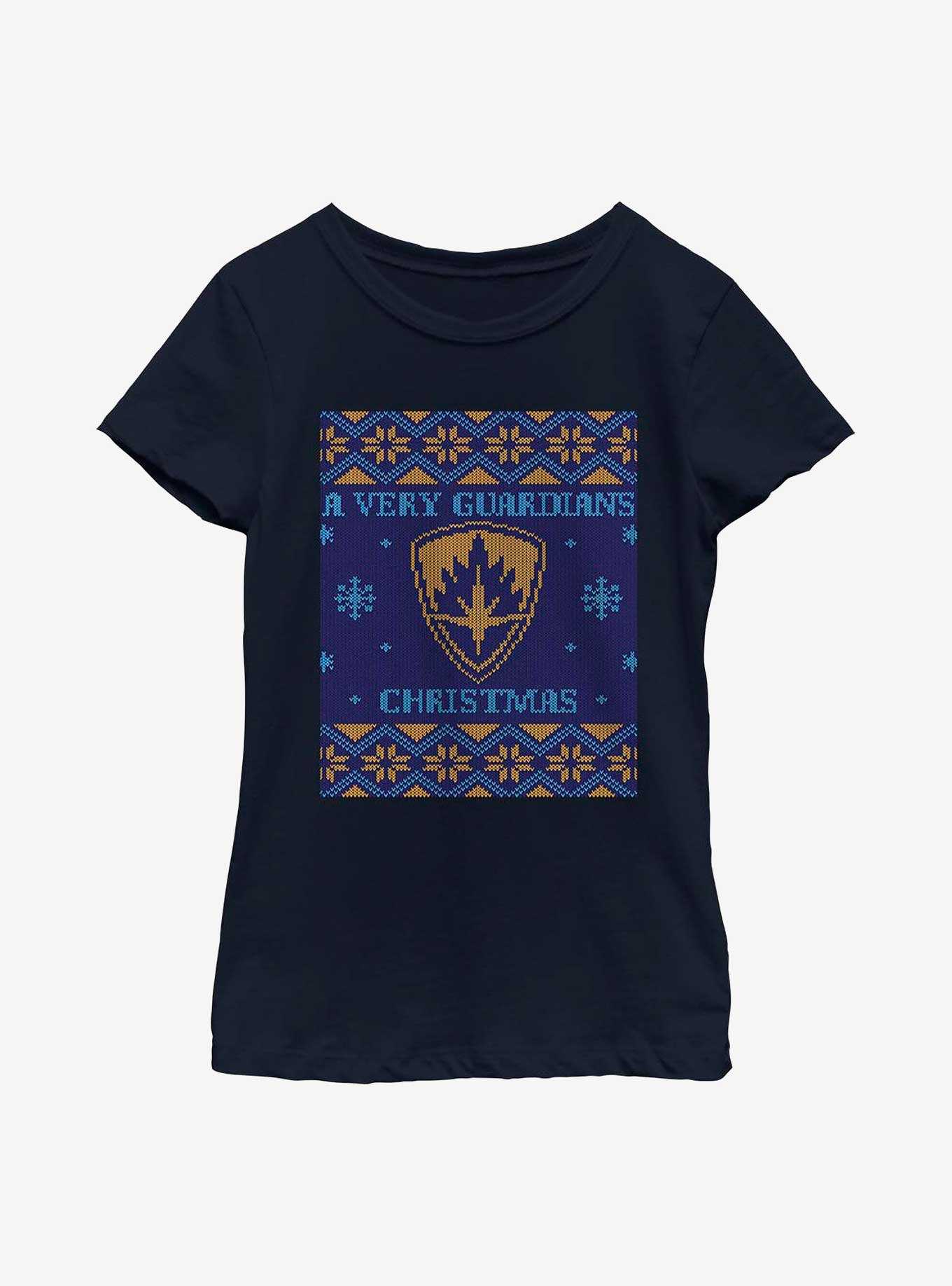 Marvel Guardians of the Galaxy Holiday Special Ugly Christmas Sweater Youth Girls T-Shirt, , hi-res