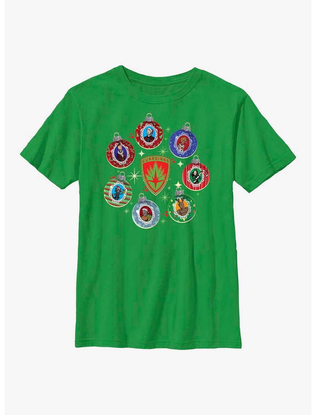 Marvel Guardians of the Galaxy Holiday Special Holiday Ornaments Youth T-Shirt, KELLY, hi-res