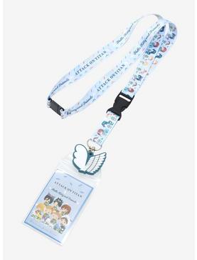 Sanrio Hello Kitty and Friends x Attack on Titan Character Allover Print Lanyard - BoxLunch Exclusive, , hi-res