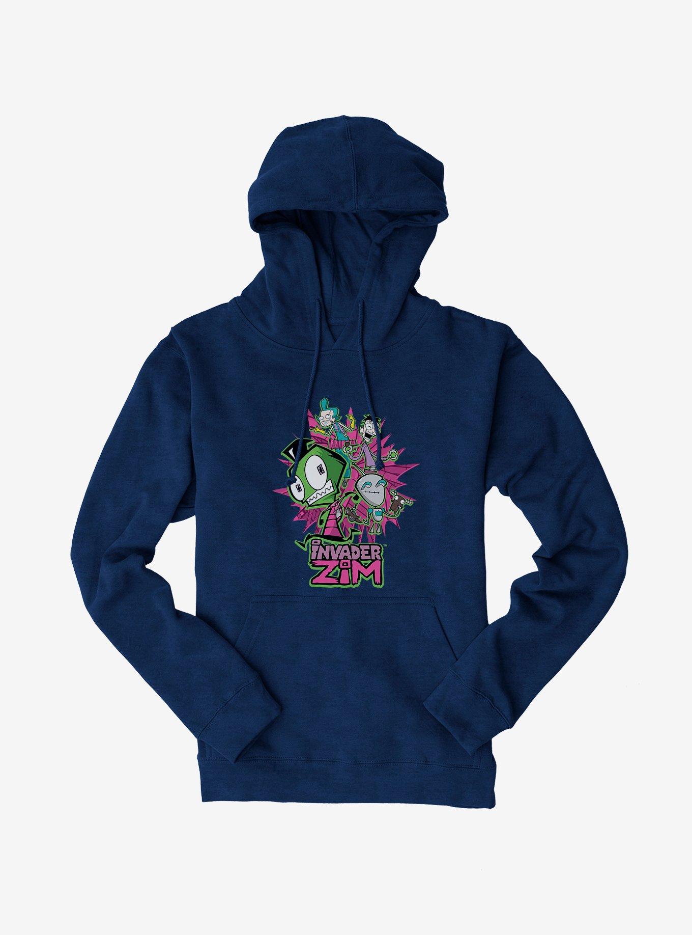 Invader Zim GIR & Roboparents Hoodie, NAVY, hi-res