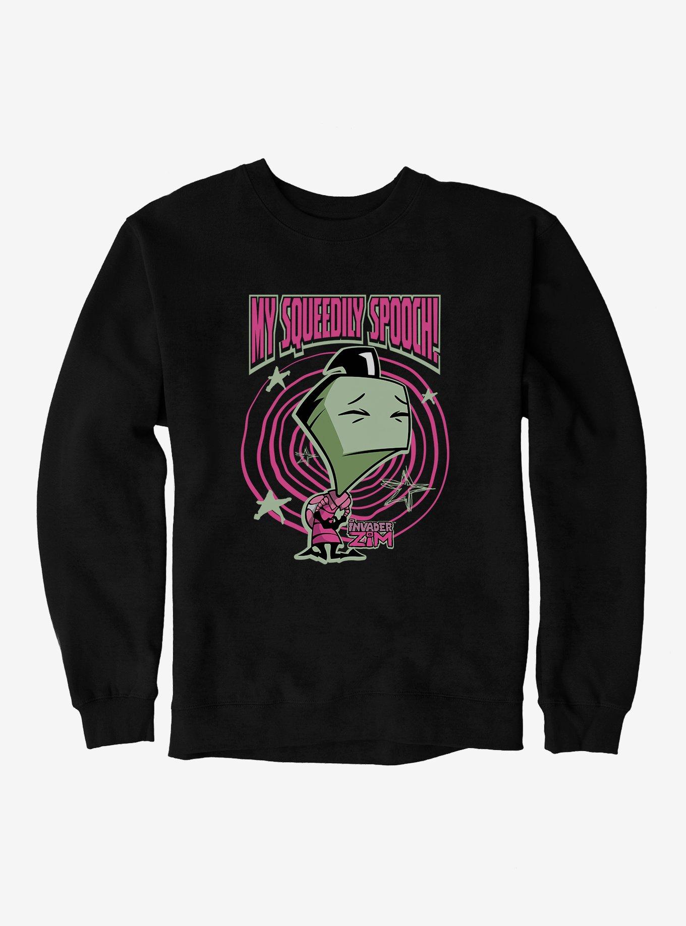 Invader Zim My Squeedily Spooch Sweatshirt, BLACK, hi-res