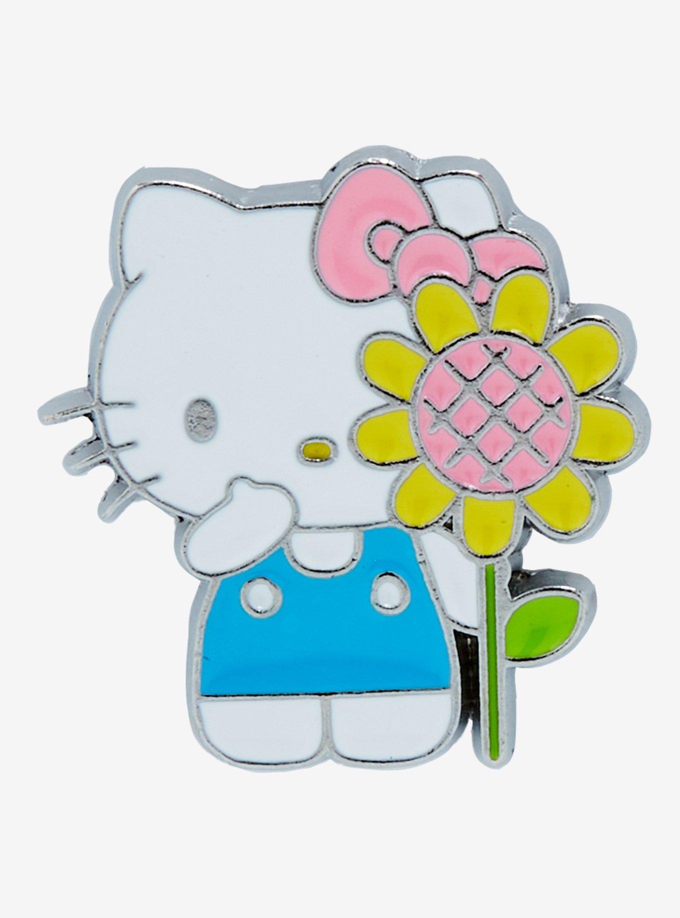 Sanrio Hello Kitty and Flower Enamel Pin - BoxLunch Exclusive , , hi-res