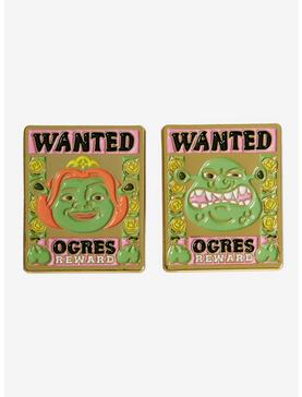 Shrek Fiona & Shrek Wanted Sign Enamel Pin Set - BoxLunch Exclusive, , hi-res