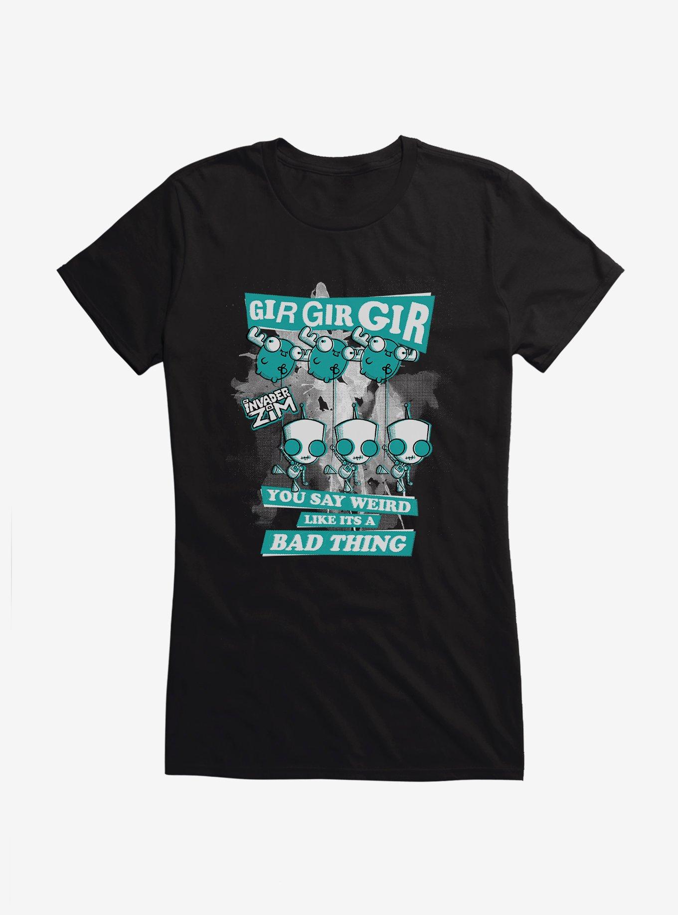 Invader Zim Weird Like It's A Bad Thing Girls T-Shirt, BLACK, hi-res