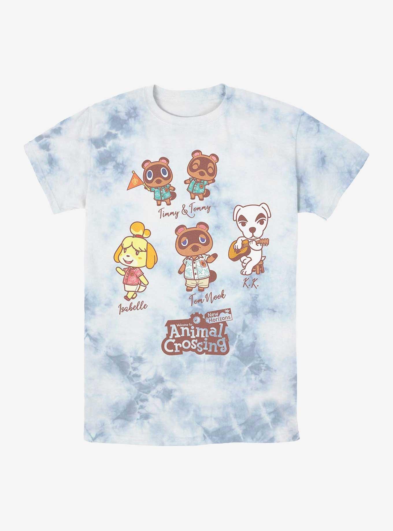 Nintendo Animal Crossing: New Horizon Character Textbook Tie-Dye T-Shirt, , hi-res