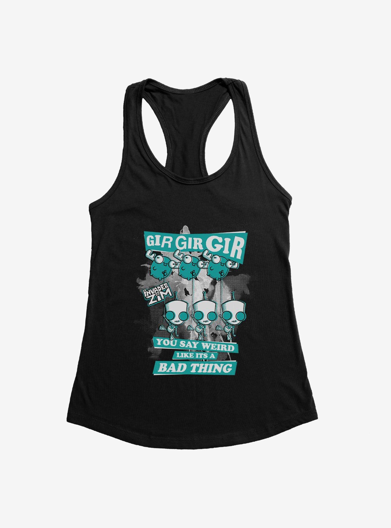 Invader Zim Weird Like It's A Bad Thing Girls Tank, BLACK, hi-res