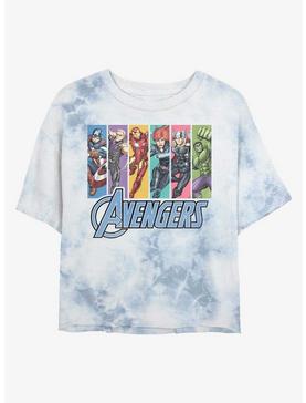 Marvel Avengers Panels Unite Womens Tie-Dye Crop T-Shirt, , hi-res