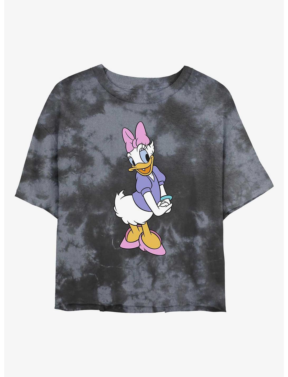 Disney Daisy Duck Traditional Womens Tie-Dye Crop T-Shirt, BLKCHAR, hi-res