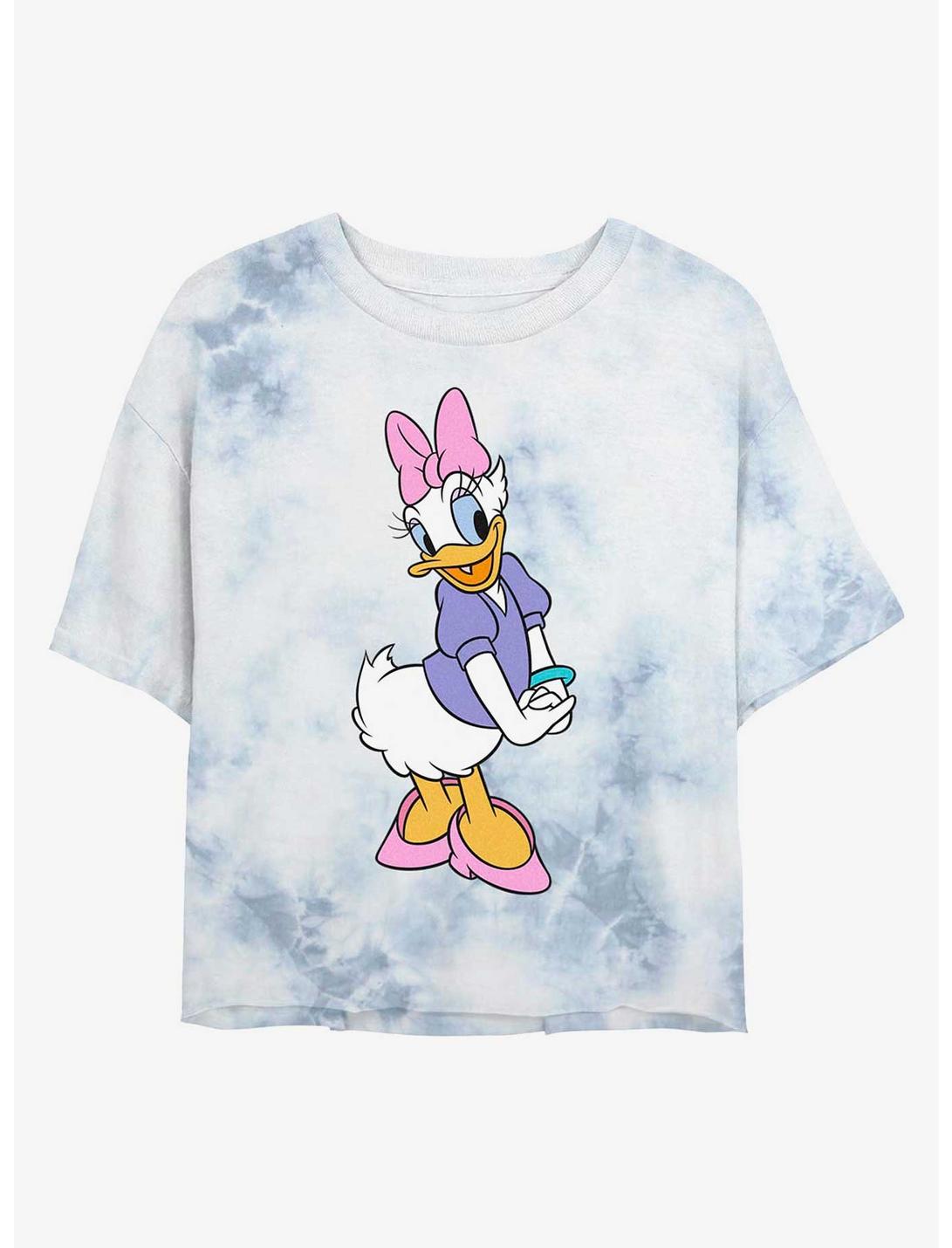 Disney Daisy Duck Traditional Womens Tie-Dye Crop T-Shirt, WHITEBLUE, hi-res