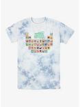 Nintendo Animal Crossing: New Horizon Periodic Table Tie-Dye T-Shirt, WHITEBLUE, hi-res