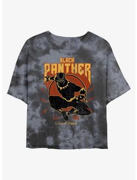 Marvel Black Panther Warrior Prince Womens Tie-Dye Crop T-Shirt, , hi-res