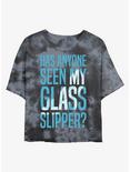 Disney Cinderella Missing Slipper Womens Tie-Dye Crop T-Shirt, BLKCHAR, hi-res
