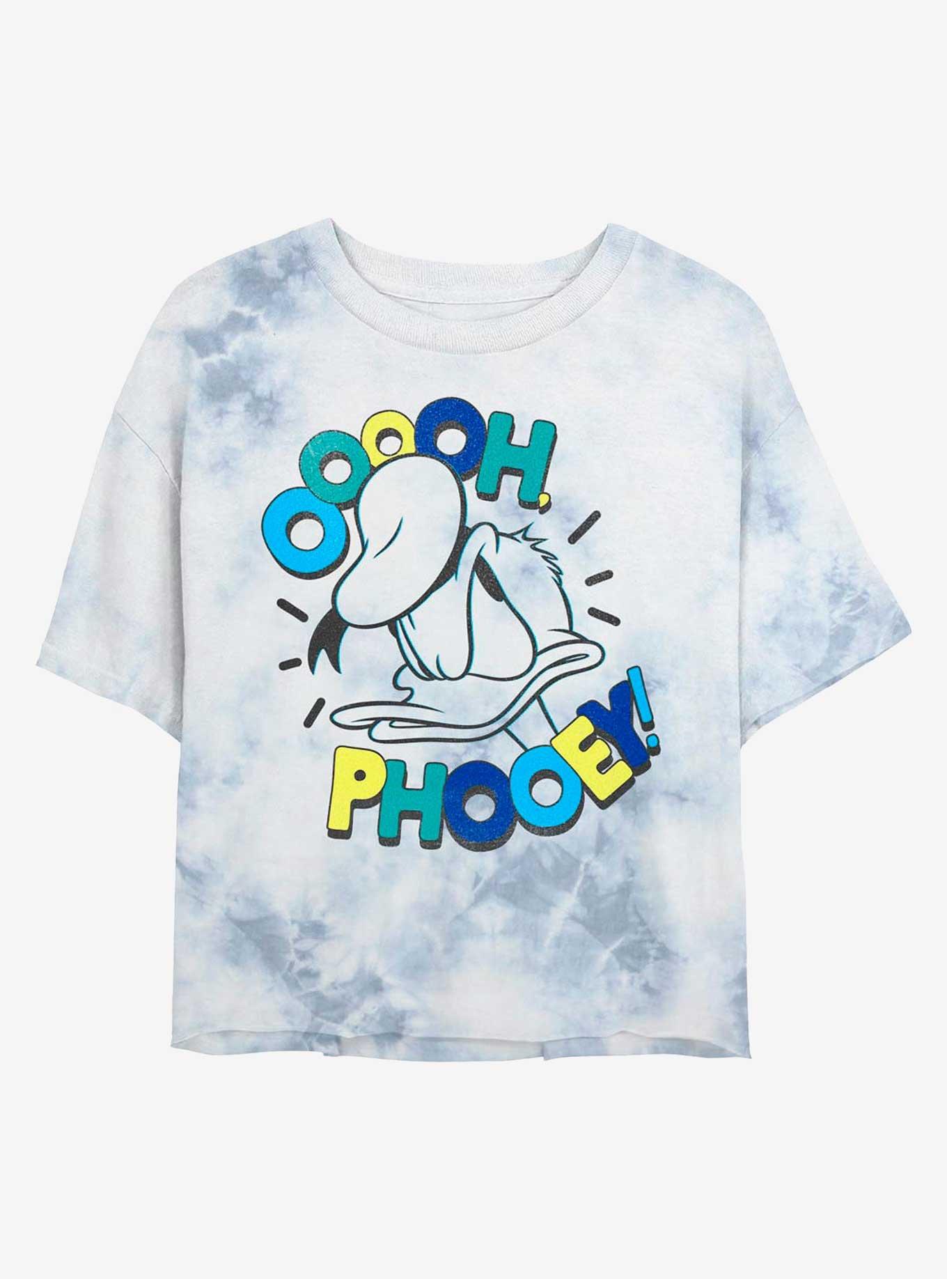 Disney Donald Duck Phooey Womens Tie-Dye Crop T-Shirt, , hi-res