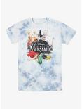 Disney The Little Mermaid Title Poster Tie-Dye T-Shirt, WHITEBLUE, hi-res