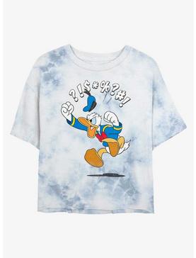 Disney Donald Duck Angry Jump Womens Tie-Dye Crop T-Shirt, , hi-res