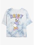 Disney Daisy Duck Classic Womens Tie-Dye Crop T-Shirt, WHITEBLUE, hi-res