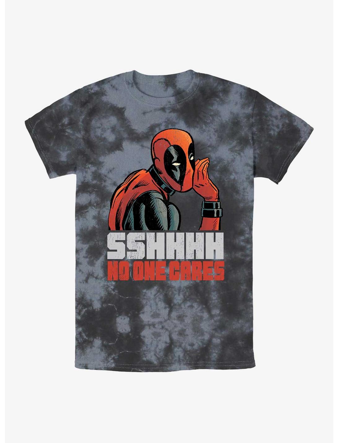 Marvel Deadpool No One Cares Tie-Dye T-Shirt, BLKCHAR, hi-res