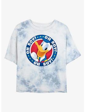 Disney Donald Duck Oh Boy Womens Tie-Dye Crop T-Shirt, , hi-res