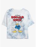 Disney Donald Duck Sketchbook Womens Tie-Dye Crop T-Shirt, WHITEBLUE, hi-res