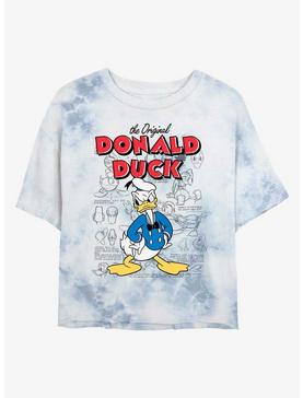 Disney Donald Duck Sketchbook Womens Tie-Dye Crop T-Shirt, , hi-res