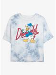 Disney Donald Duck Signature Womens Tie-Dye Crop T-Shirt, WHITEBLUE, hi-res