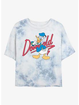 Disney Donald Duck Signature Womens Tie-Dye Crop T-Shirt, , hi-res