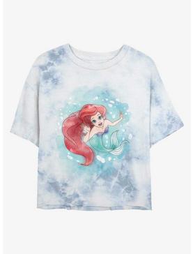 Disney The Little Mermaid Under The Sea Womens Tie-Dye Crop T-Shirt, , hi-res