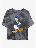 Disney Donald Duck Traditional Womens Tie-Dye Crop T-Shirt, BLKCHAR, hi-res