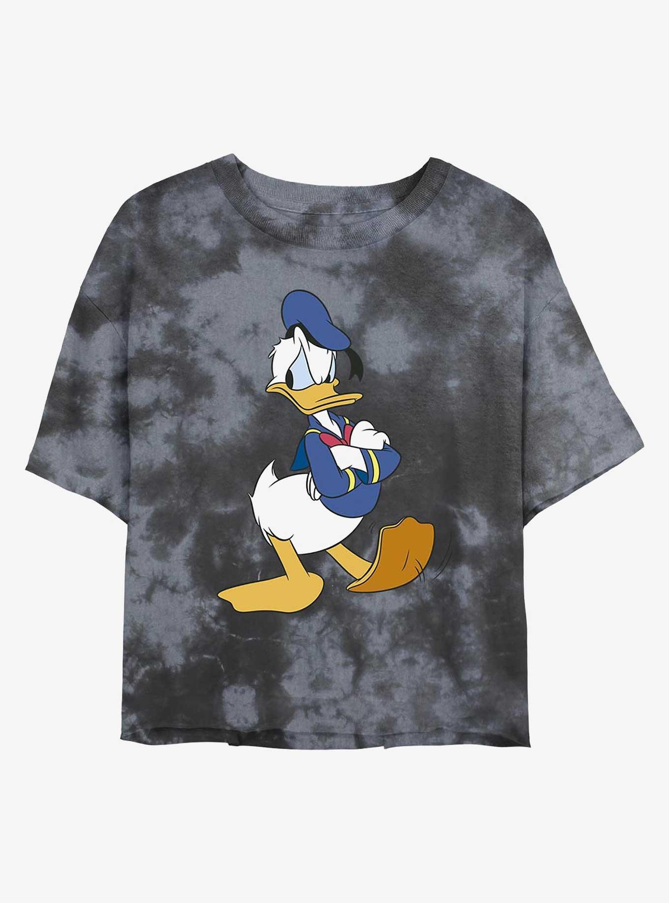 Disney Donald Duck Traditional Womens Tie-Dye Crop T-Shirt, , hi-res