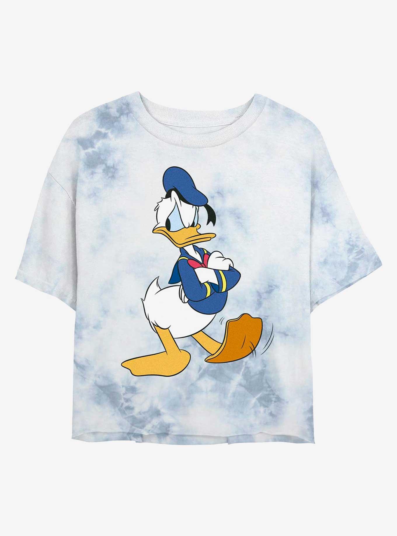 Disney Donald Duck Traditional Womens Tie-Dye Crop T-Shirt, , hi-res