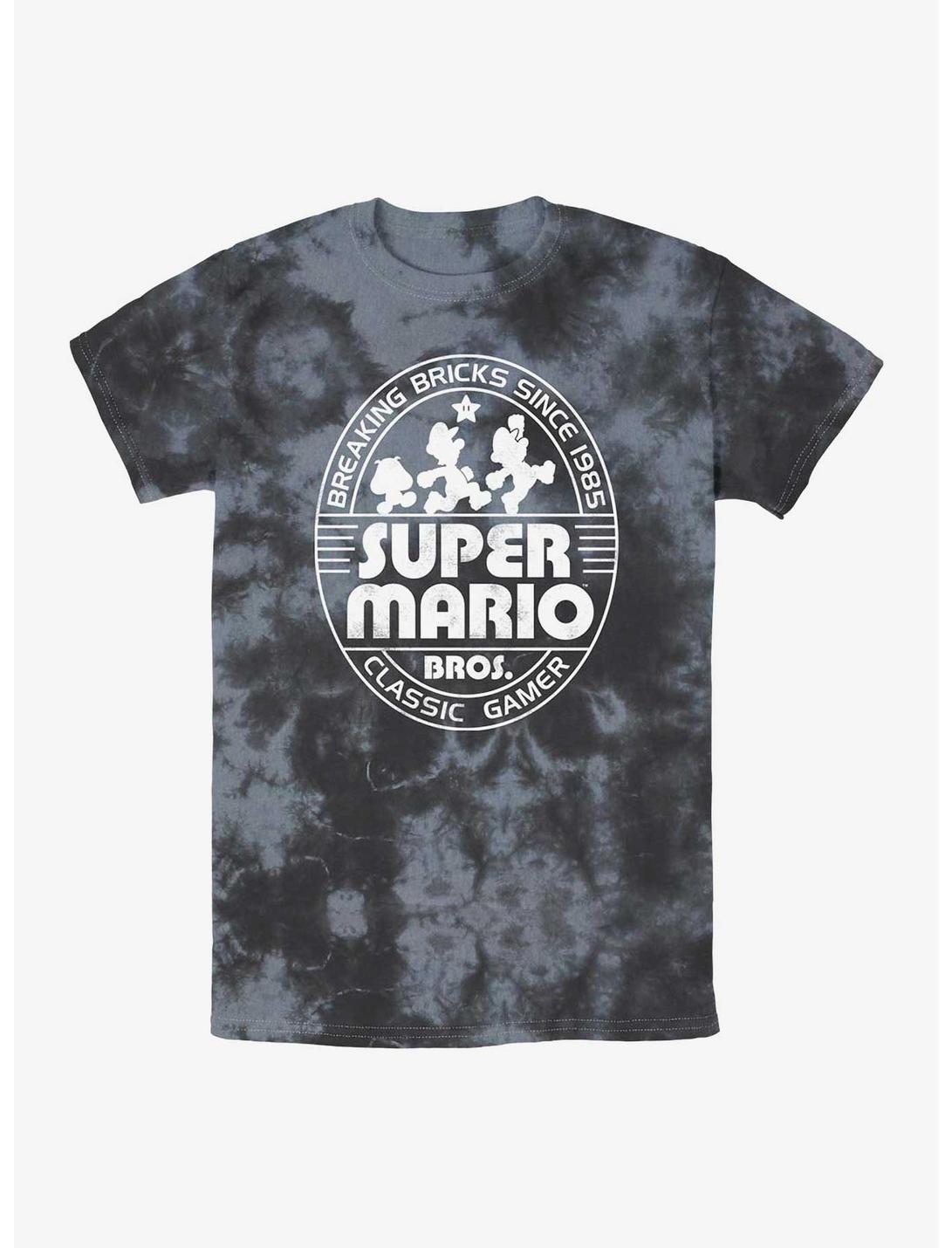 Nintendo Mario Classic Gamer Tie-Dye T-Shirt, BLKCHAR, hi-res