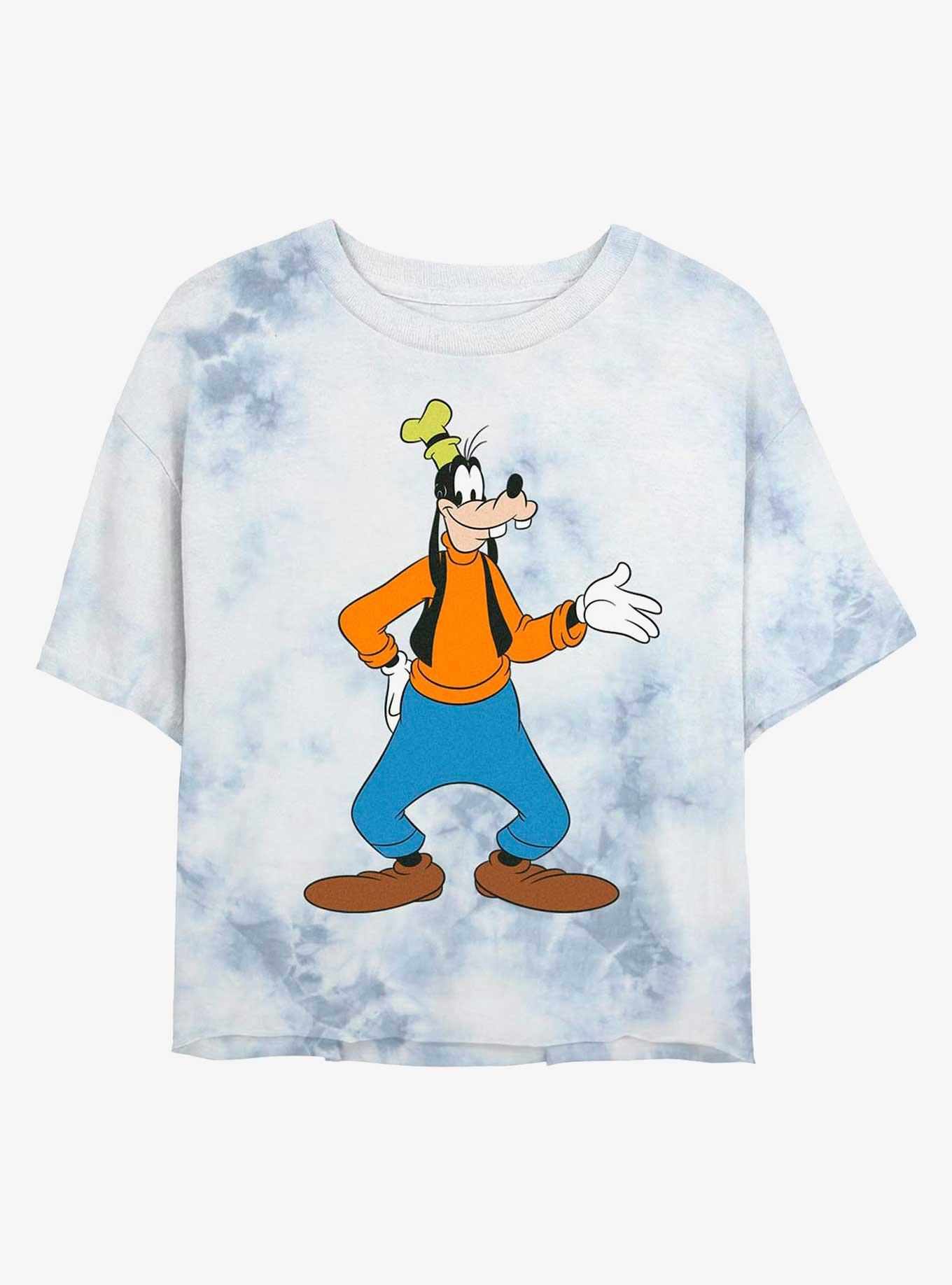 Disney Goofy Traditional Womens Tie-Dye Crop T-Shirt
