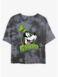 Disney Goofy Gawrsh Womens Tie-Dye Crop T-Shirt, BLKCHAR, hi-res