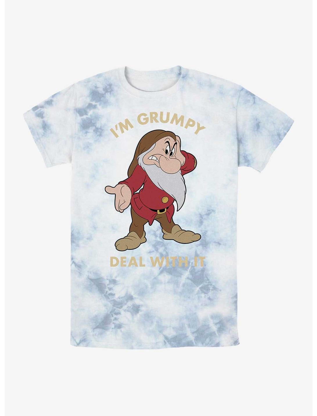 Disney Snow White And The Seven Dwarfs Grumpy Tie-Dye T-Shirt, WHITEBLUE, hi-res