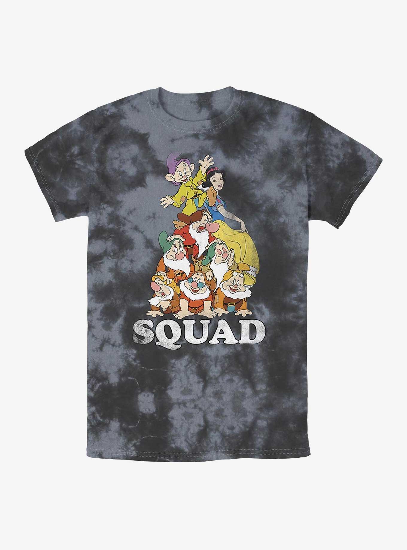 Disney Snow White And The Seven Dwarfs Squad Tie-Dye T-Shirt, BLKCHAR, hi-res
