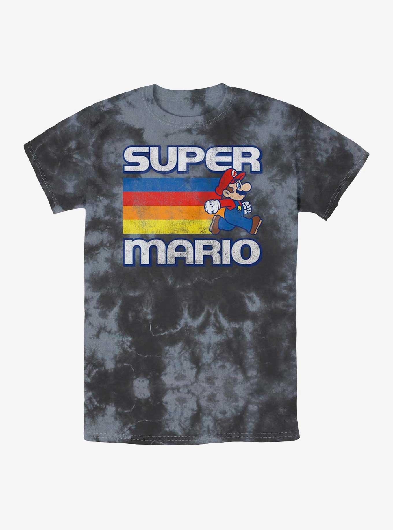 Nintendo Super Mario Bros. Fast Lane Tie-Dye T-Shirt, BLKCHAR, hi-res